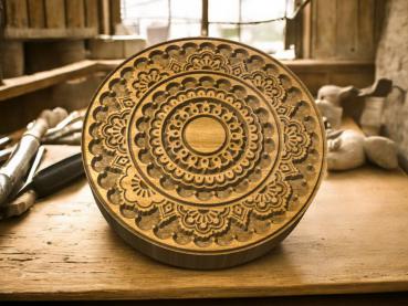 Mandalastempel aus Hartholz